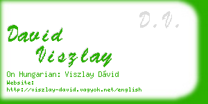 david viszlay business card